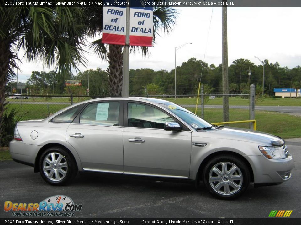 2008 Ford Taurus Limited Silver Birch Metallic / Medium Light Stone Photo #2