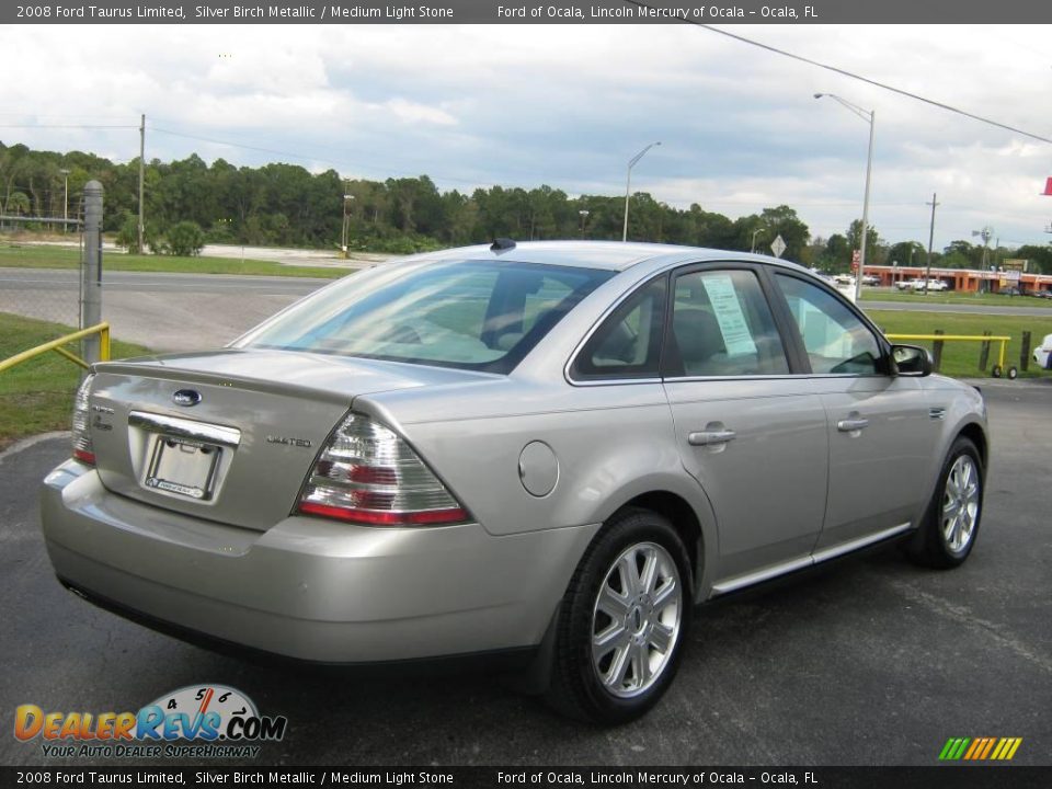 2008 Ford Taurus Limited Silver Birch Metallic / Medium Light Stone Photo #3