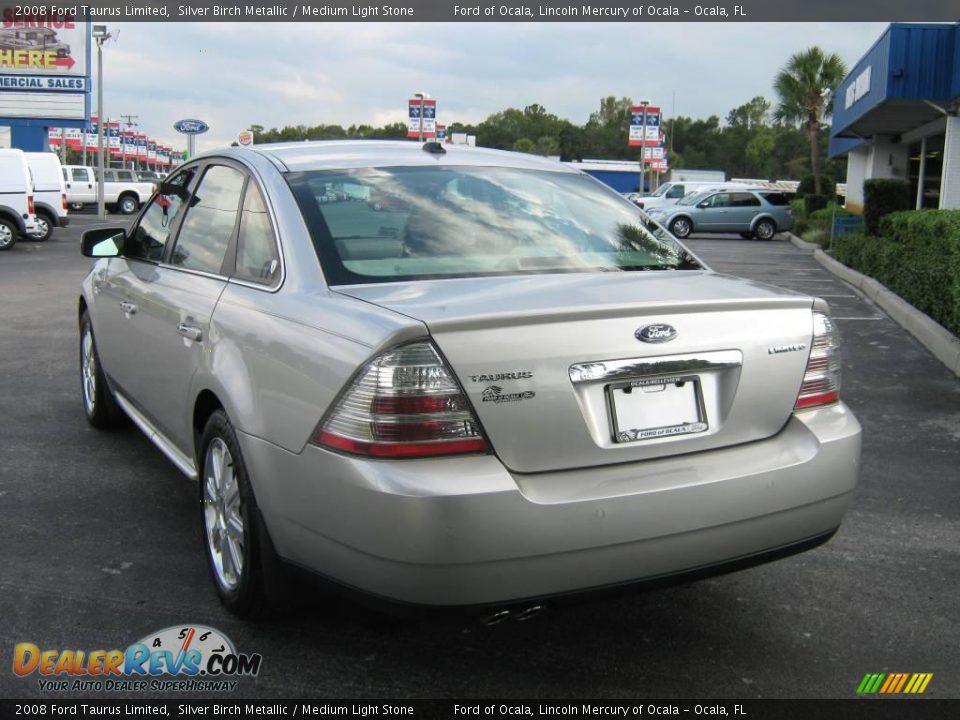 2008 Ford Taurus Limited Silver Birch Metallic / Medium Light Stone Photo #5