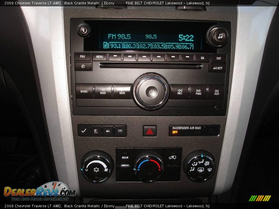 2009 Chevrolet Traverse LT AWD Black Granite Metallic / Ebony Photo #12