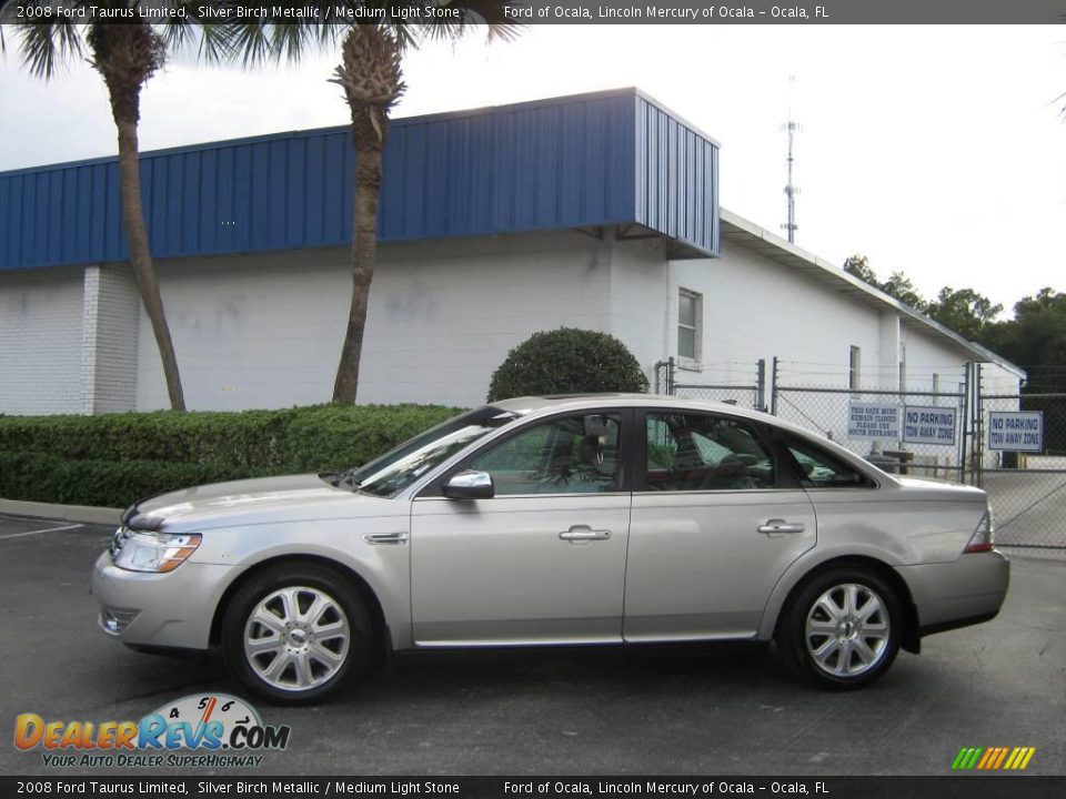 2008 Ford Taurus Limited Silver Birch Metallic / Medium Light Stone Photo #6