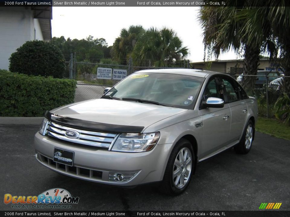 2008 Ford Taurus Limited Silver Birch Metallic / Medium Light Stone Photo #7