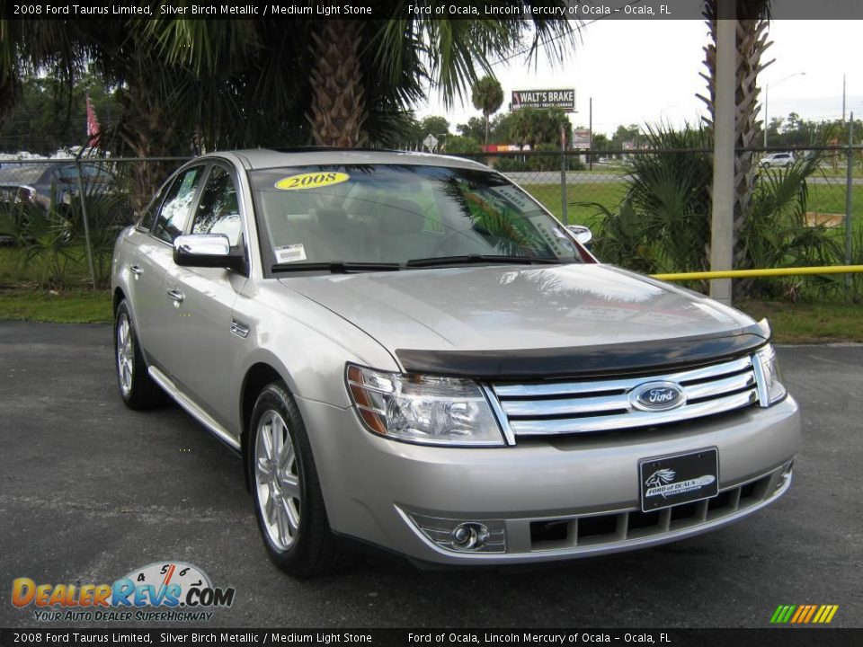 2008 Ford Taurus Limited Silver Birch Metallic / Medium Light Stone Photo #9