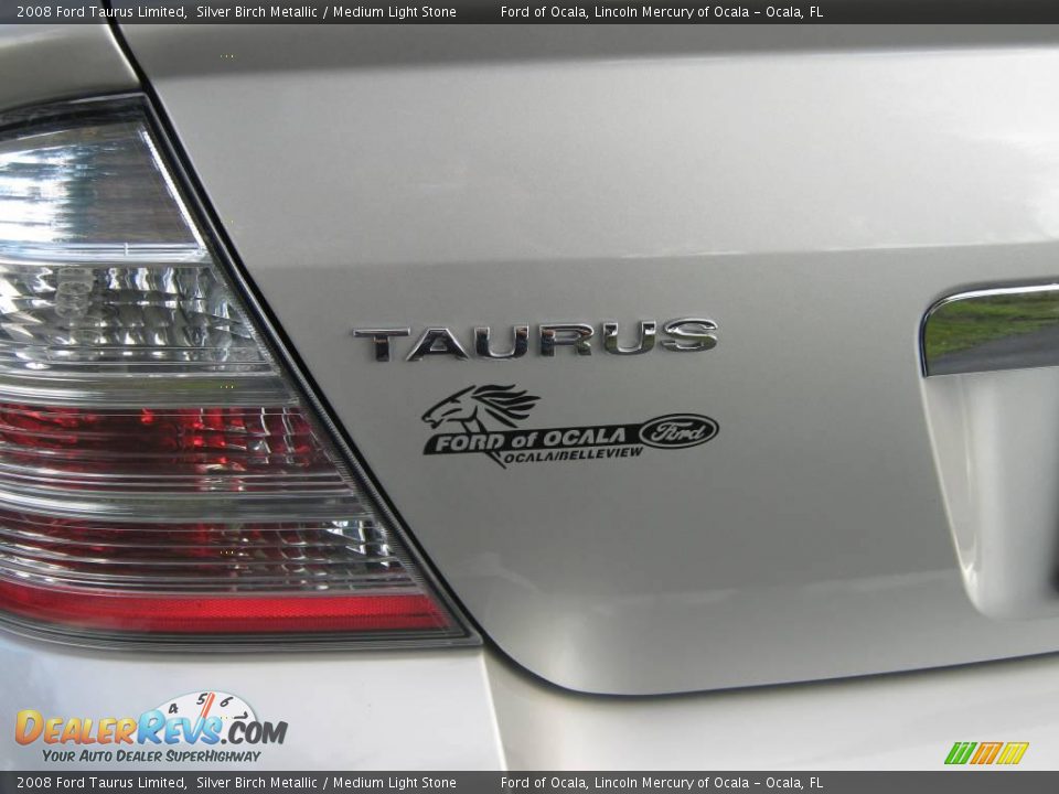 2008 Ford Taurus Limited Silver Birch Metallic / Medium Light Stone Photo #10