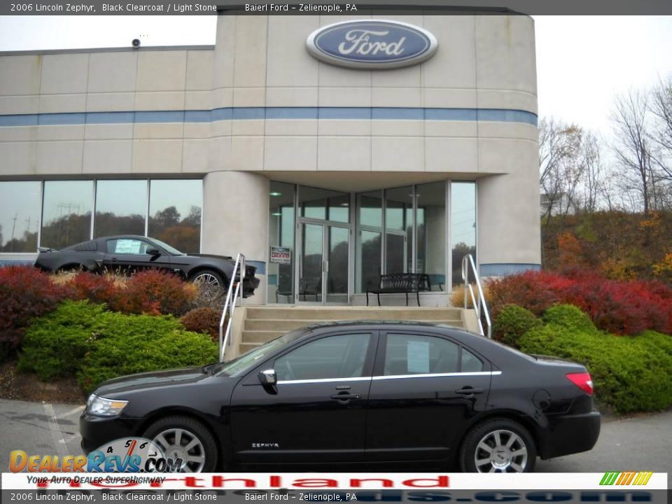 2006 Lincoln Zephyr Black Clearcoat / Light Stone Photo #1