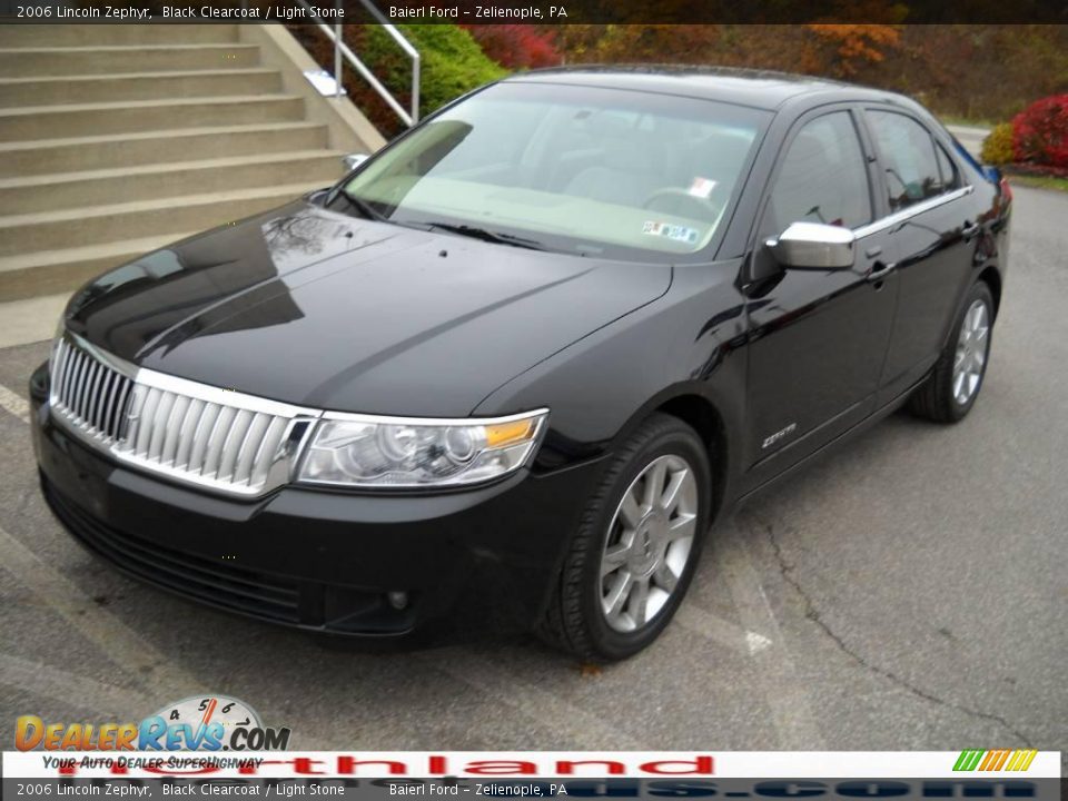 2006 Lincoln Zephyr Black Clearcoat / Light Stone Photo #2