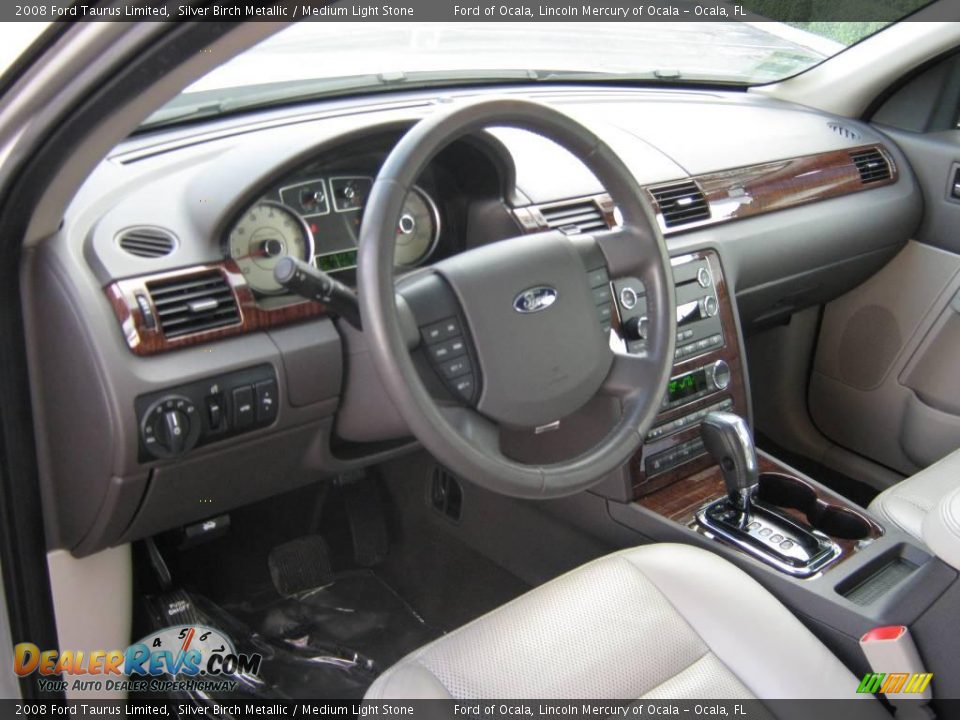 2008 Ford Taurus Limited Silver Birch Metallic / Medium Light Stone Photo #17