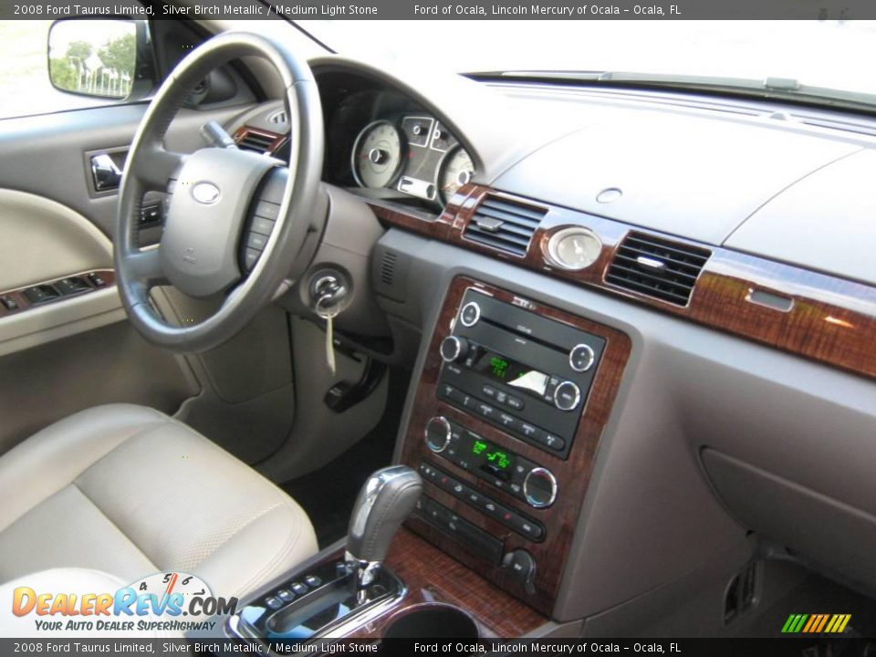 2008 Ford Taurus Limited Silver Birch Metallic / Medium Light Stone Photo #18