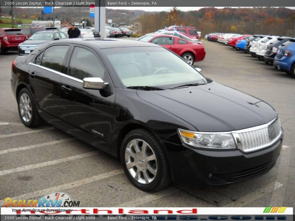 2006 Lincoln Zephyr Black Clearcoat / Light Stone Photo #4