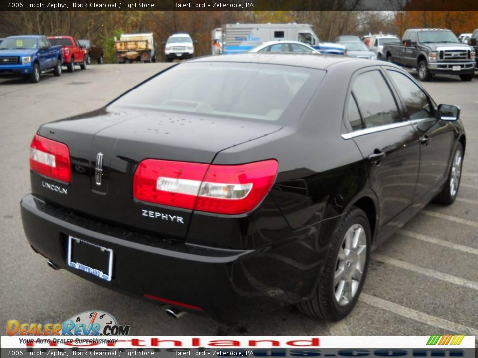 2006 Lincoln Zephyr Black Clearcoat / Light Stone Photo #6