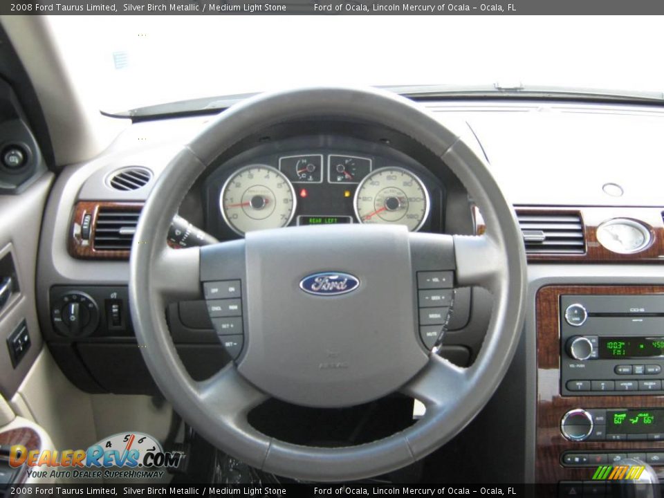 2008 Ford Taurus Limited Silver Birch Metallic / Medium Light Stone Photo #21