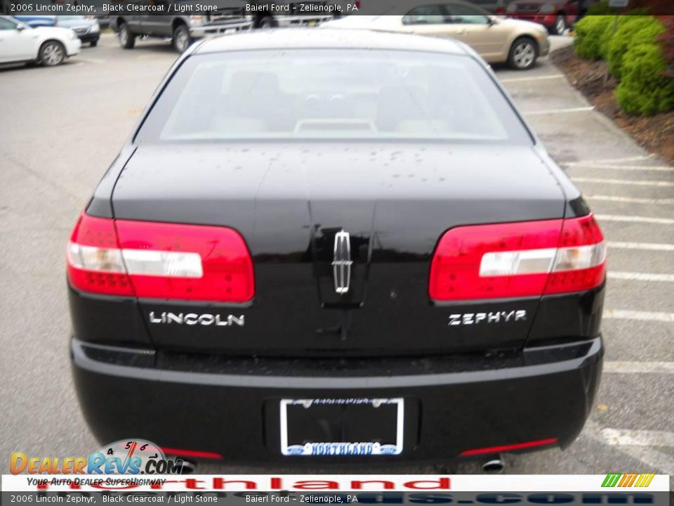 2006 Lincoln Zephyr Black Clearcoat / Light Stone Photo #7