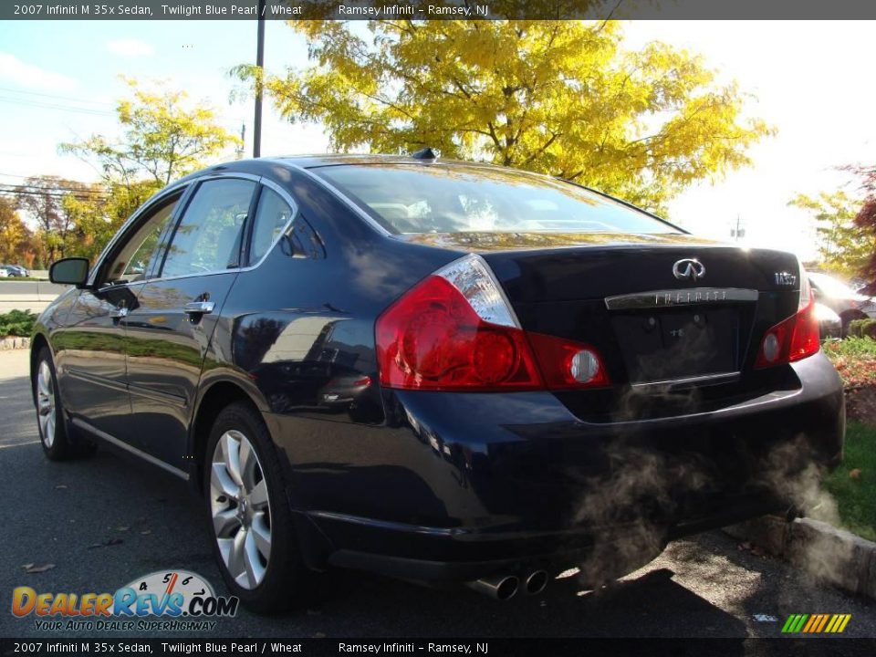 2007 Infiniti M 35x Sedan Twilight Blue Pearl / Wheat Photo #5