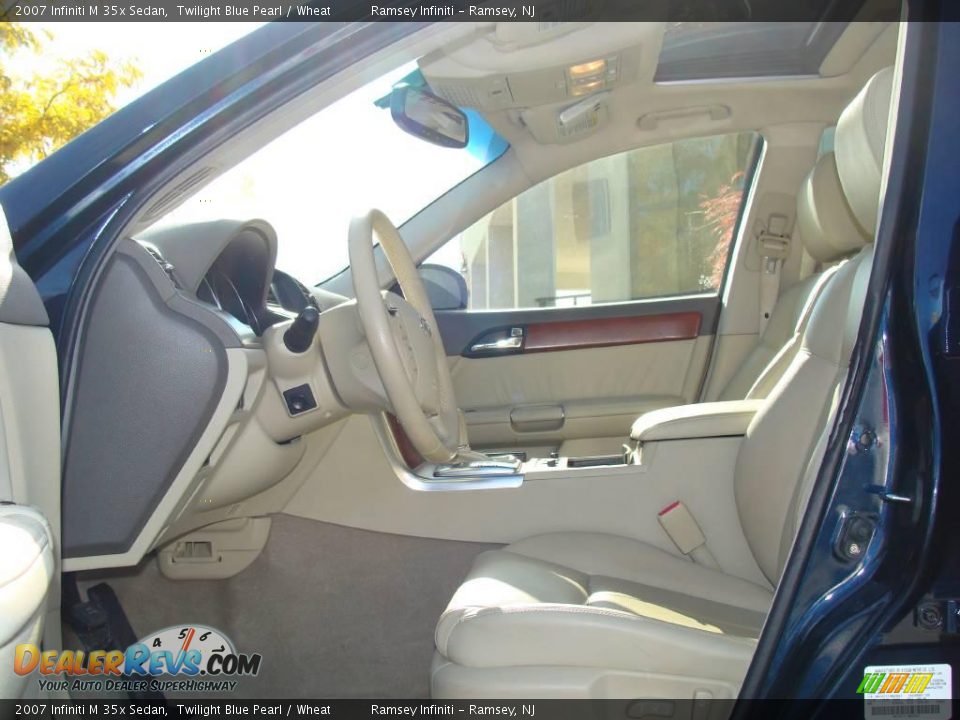 2007 Infiniti M 35x Sedan Twilight Blue Pearl / Wheat Photo #7