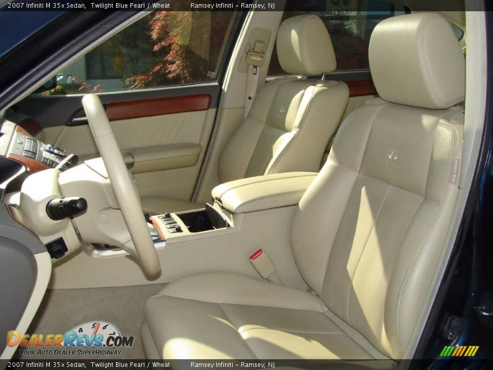 2007 Infiniti M 35x Sedan Twilight Blue Pearl / Wheat Photo #9