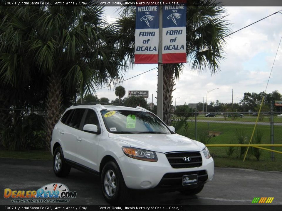 2007 Hyundai Santa Fe GLS Arctic White / Gray Photo #1