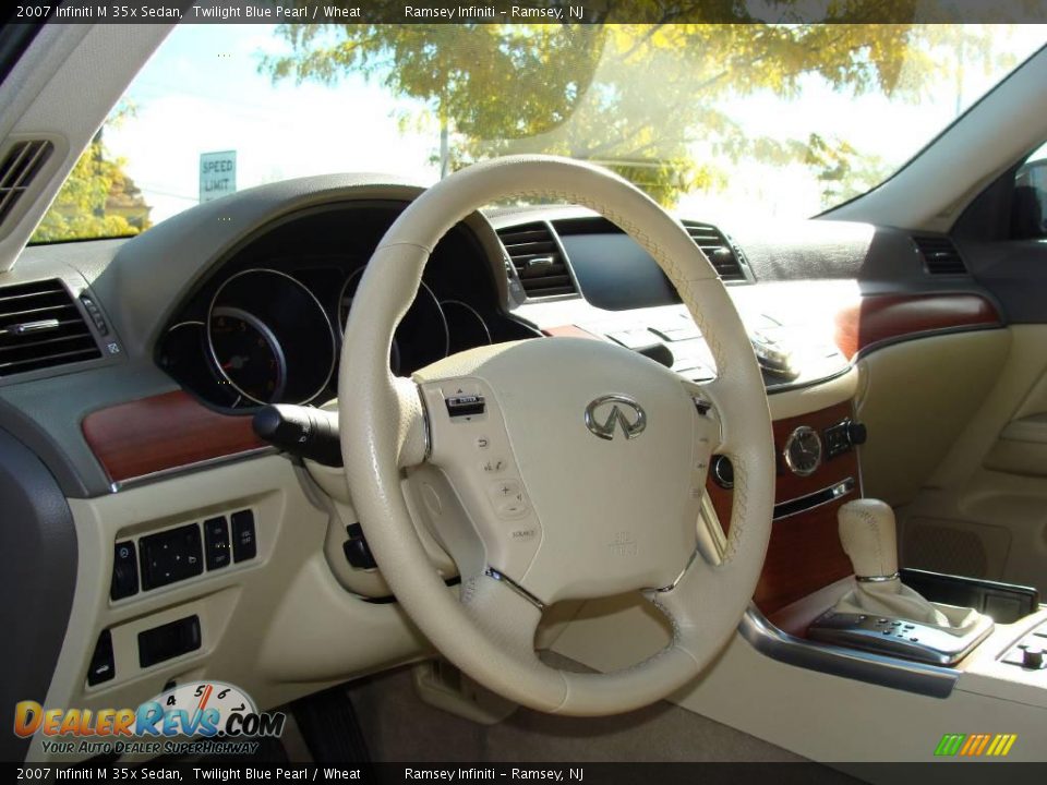2007 Infiniti M 35x Sedan Twilight Blue Pearl / Wheat Photo #10
