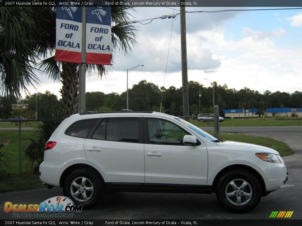 2007 Hyundai Santa Fe GLS Arctic White / Gray Photo #2