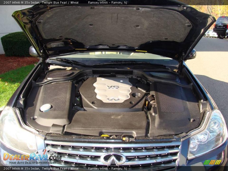 2007 Infiniti M 35x Sedan Twilight Blue Pearl / Wheat Photo #13