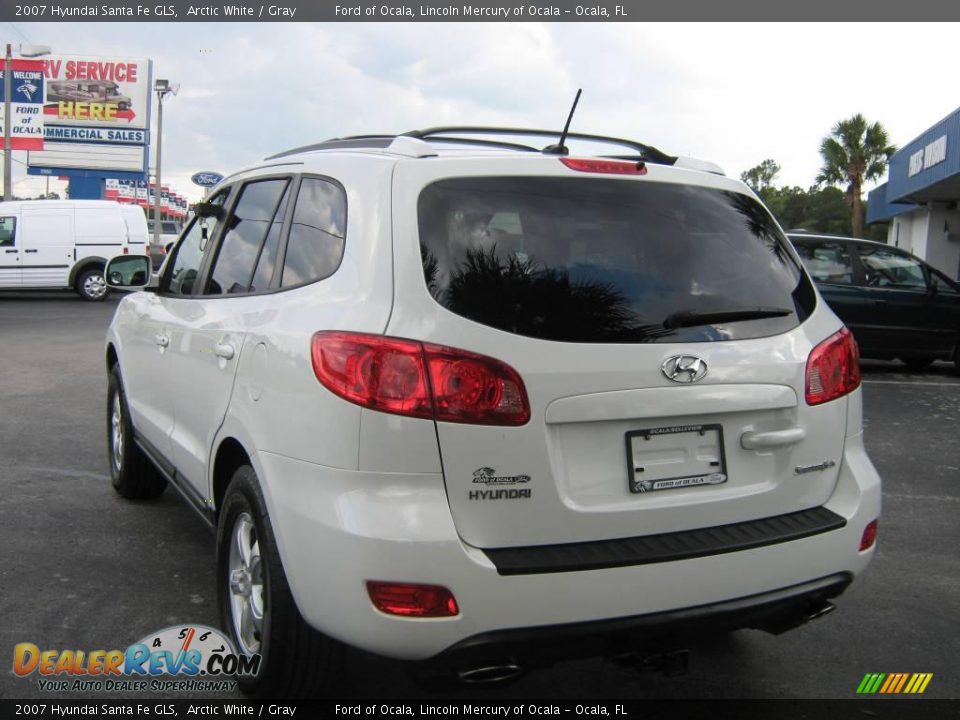 2007 Hyundai Santa Fe GLS Arctic White / Gray Photo #5