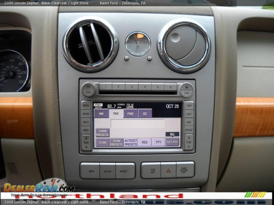 2006 Lincoln Zephyr Black Clearcoat / Light Stone Photo #17