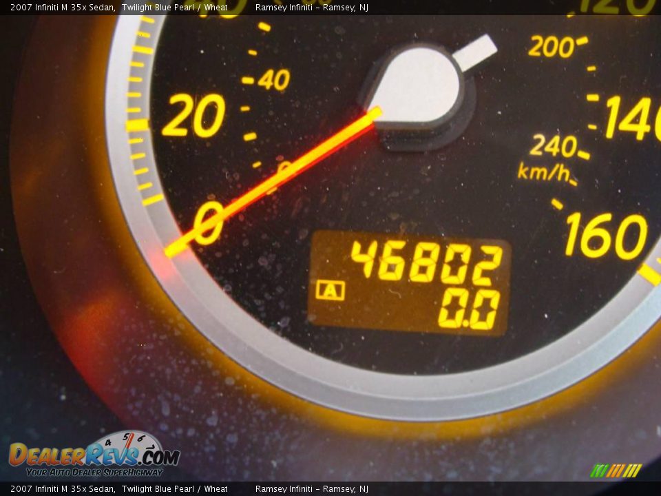 2007 Infiniti M 35x Sedan Twilight Blue Pearl / Wheat Photo #14