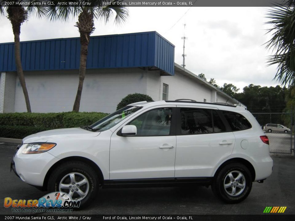 2007 Hyundai Santa Fe GLS Arctic White / Gray Photo #6