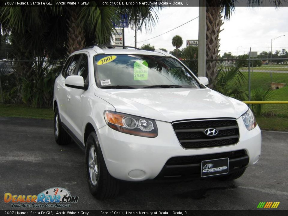2007 Hyundai Santa Fe GLS Arctic White / Gray Photo #9