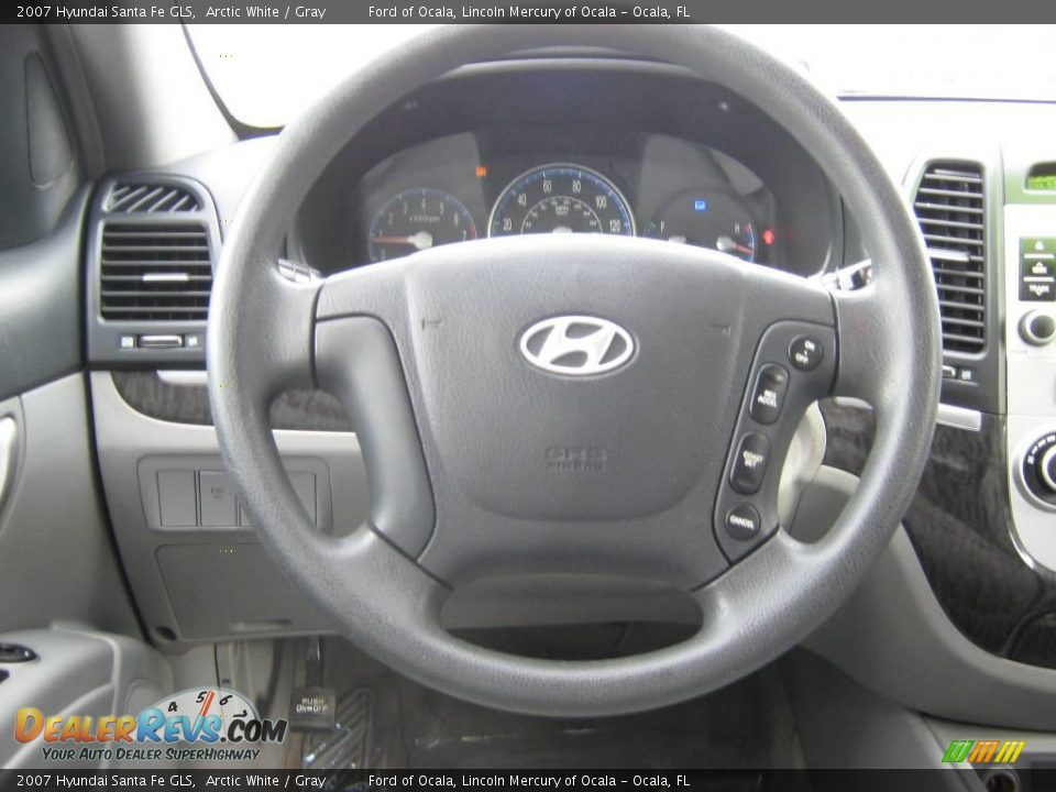 2007 Hyundai Santa Fe GLS Arctic White / Gray Photo #20