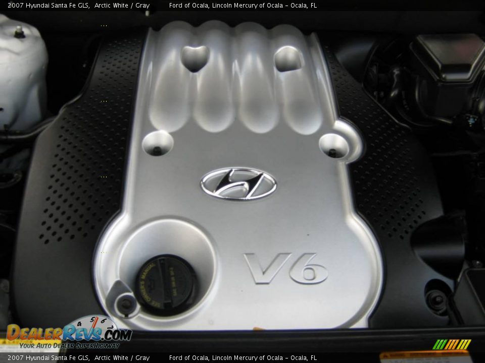 2007 Hyundai Santa Fe GLS Arctic White / Gray Photo #25
