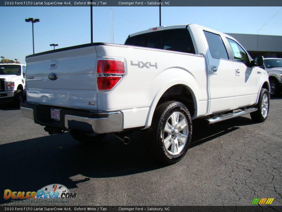 2010 Ford F150 Lariat SuperCrew 4x4 Oxford White / Tan Photo #3