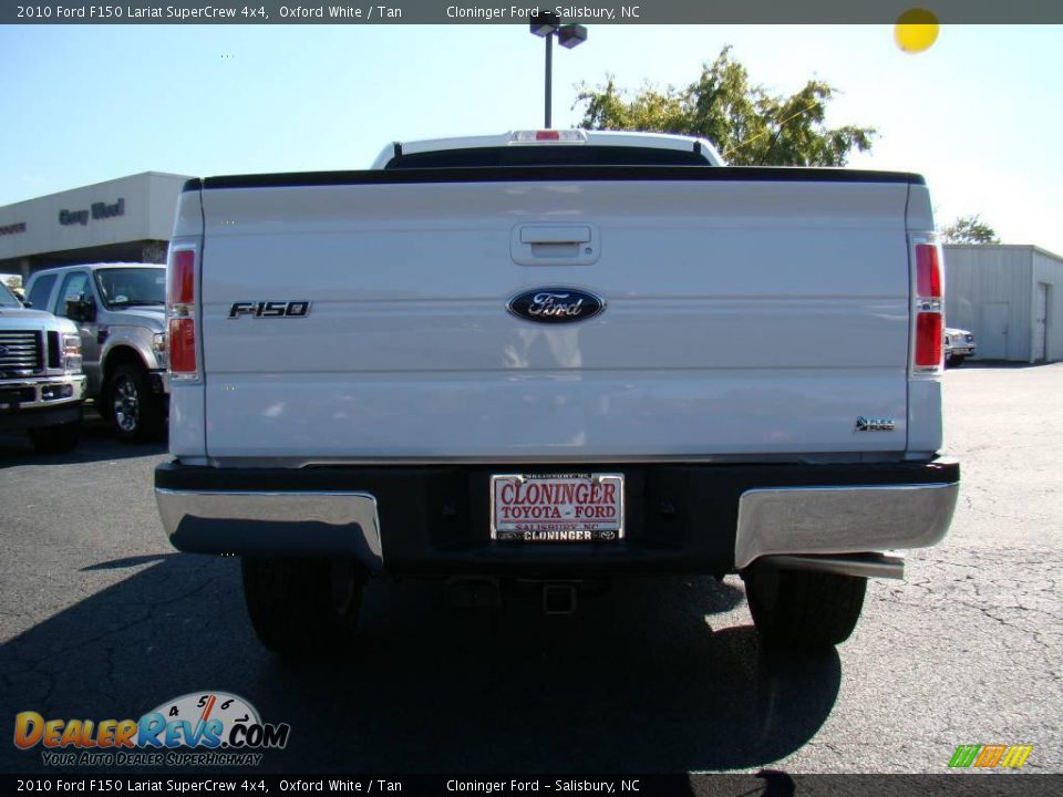 2010 Ford F150 Lariat SuperCrew 4x4 Oxford White / Tan Photo #4