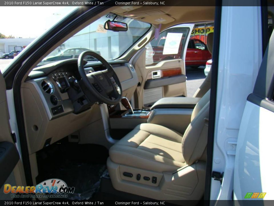2010 Ford F150 Lariat SuperCrew 4x4 Oxford White / Tan Photo #8