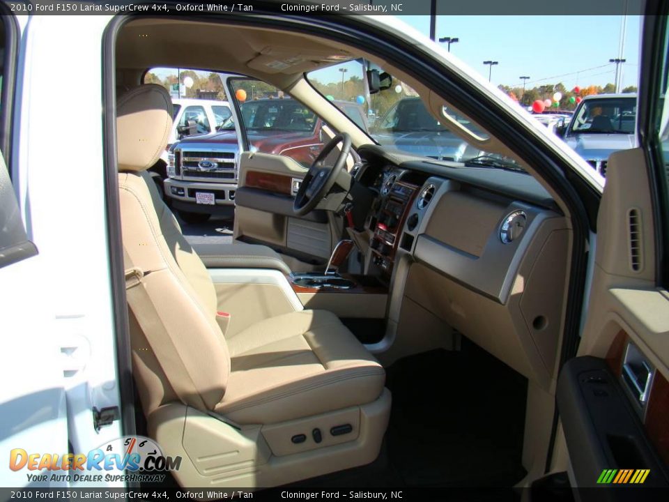 2010 Ford F150 Lariat SuperCrew 4x4 Oxford White / Tan Photo #12