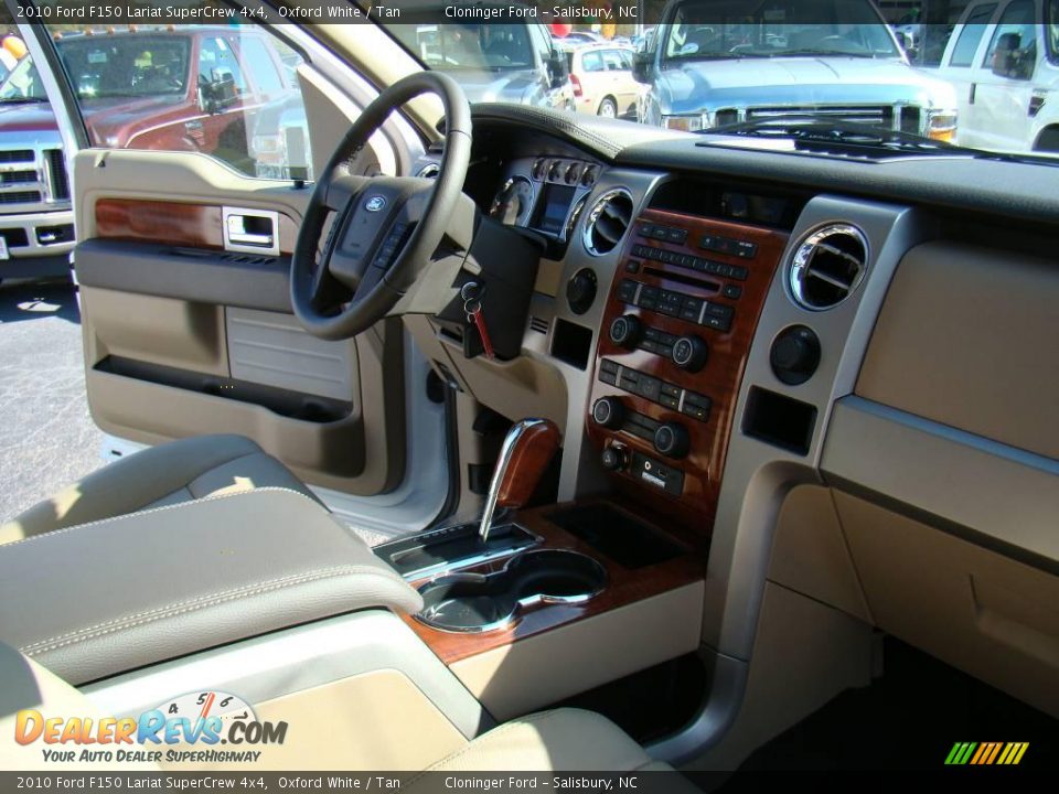 2010 Ford F150 Lariat SuperCrew 4x4 Oxford White / Tan Photo #13