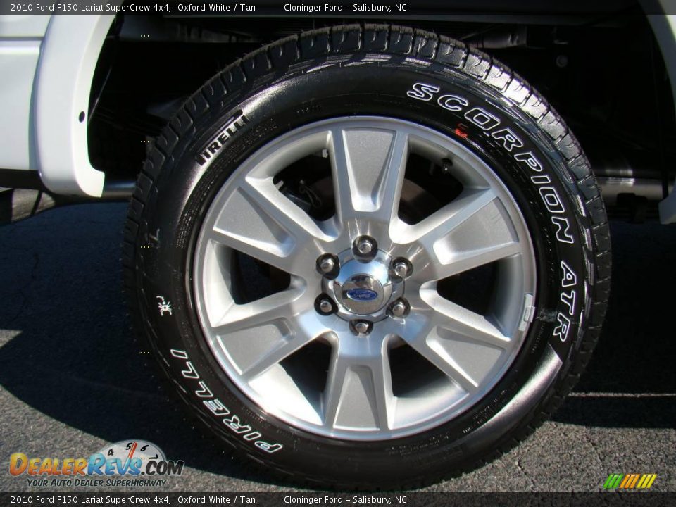 2010 Ford F150 Lariat SuperCrew 4x4 Oxford White / Tan Photo #16