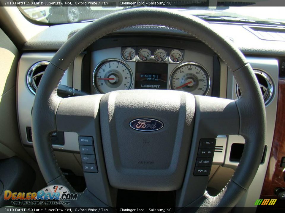 2010 Ford F150 Lariat SuperCrew 4x4 Oxford White / Tan Photo #20