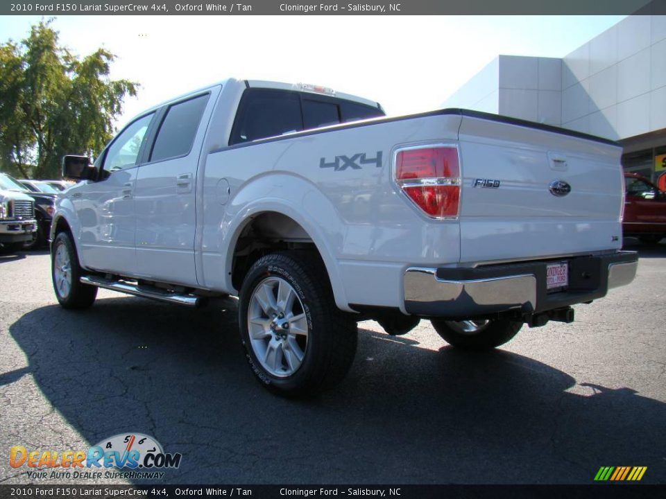 2010 Ford F150 Lariat SuperCrew 4x4 Oxford White / Tan Photo #30