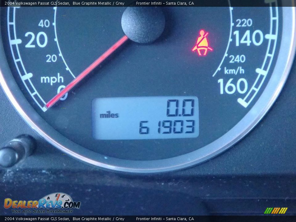 2004 Volkswagen Passat GLS Sedan Blue Graphite Metallic / Grey Photo #11