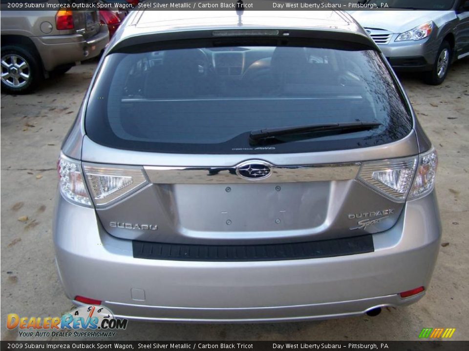 2009 Subaru Impreza Outback Sport Wagon Steel Silver Metallic / Carbon Black Tricot Photo #6