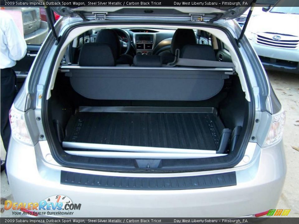 2009 Subaru Impreza Outback Sport Wagon Steel Silver Metallic / Carbon Black Tricot Photo #9