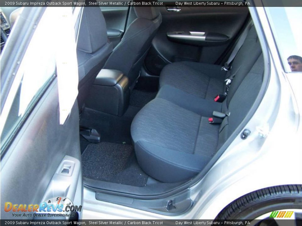 2009 Subaru Impreza Outback Sport Wagon Steel Silver Metallic / Carbon Black Tricot Photo #10
