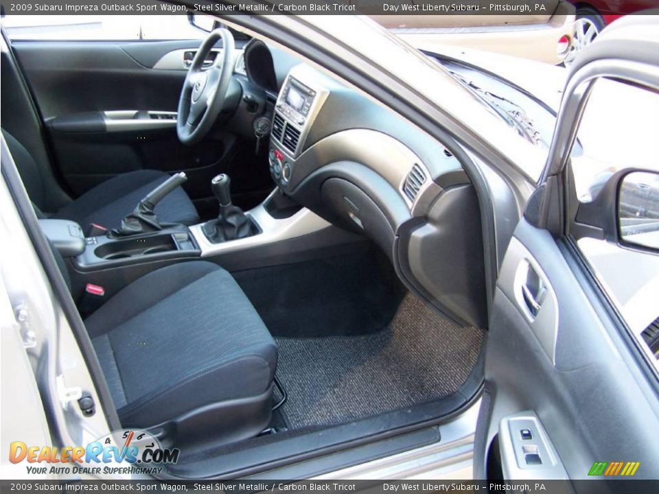 2009 Subaru Impreza Outback Sport Wagon Steel Silver Metallic / Carbon Black Tricot Photo #11