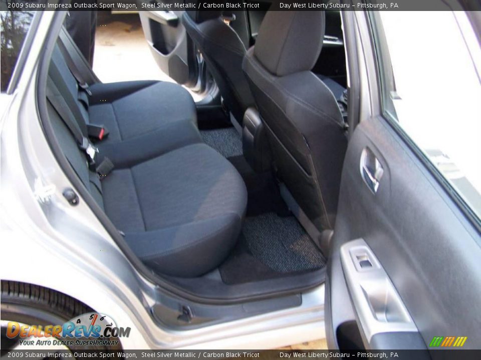 2009 Subaru Impreza Outback Sport Wagon Steel Silver Metallic / Carbon Black Tricot Photo #13