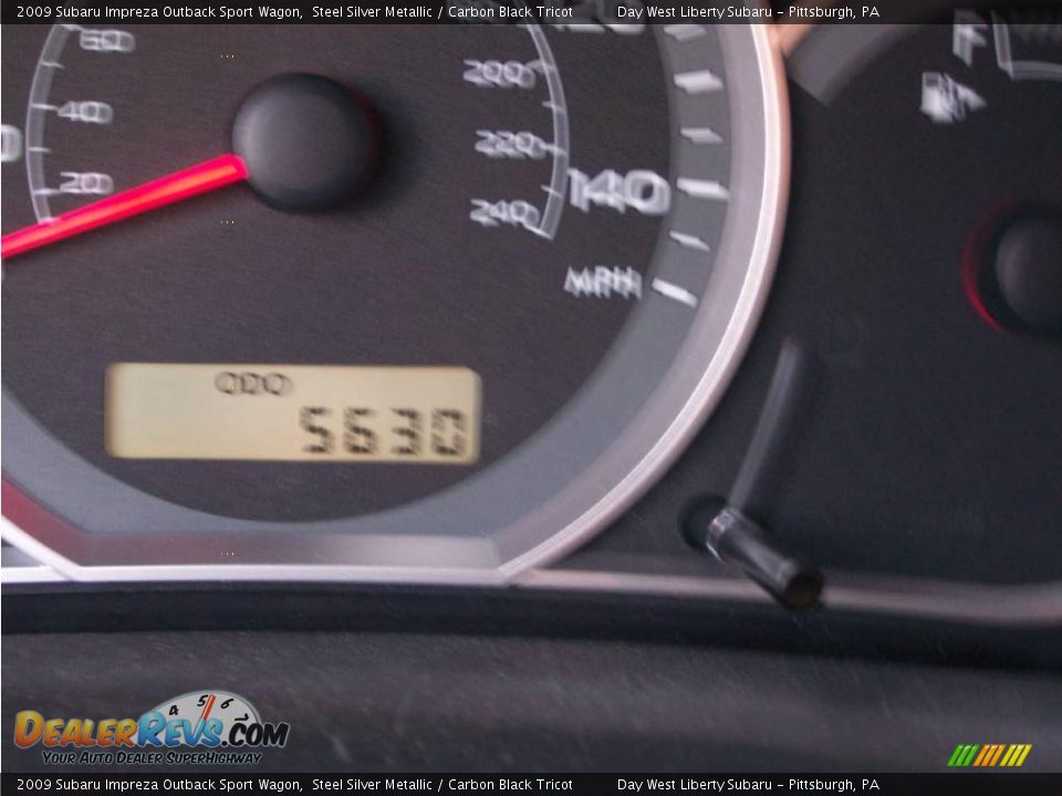2009 Subaru Impreza Outback Sport Wagon Steel Silver Metallic / Carbon Black Tricot Photo #14