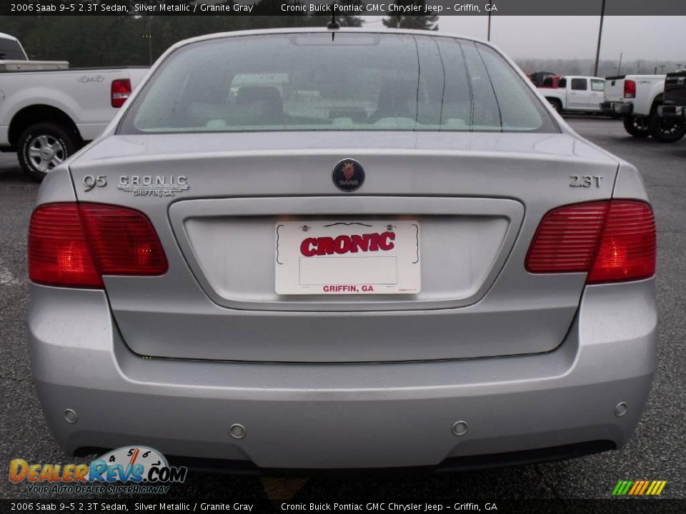 2006 Saab 9-5 2.3T Sedan Silver Metallic / Granite Gray Photo #7