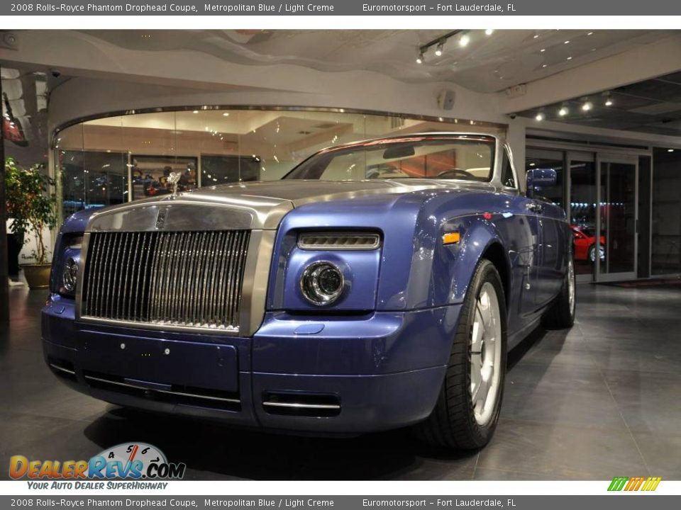 2008 Rolls-Royce Phantom Drophead Coupe Metropolitan Blue / Light Creme Photo #3