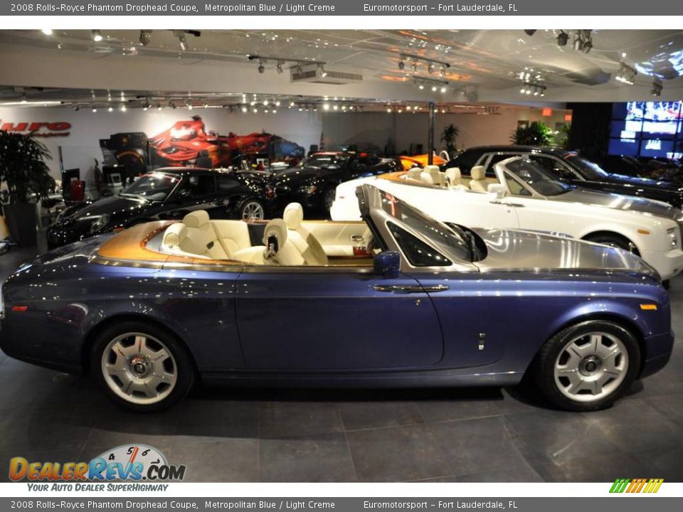 2008 Rolls-Royce Phantom Drophead Coupe Metropolitan Blue / Light Creme Photo #4