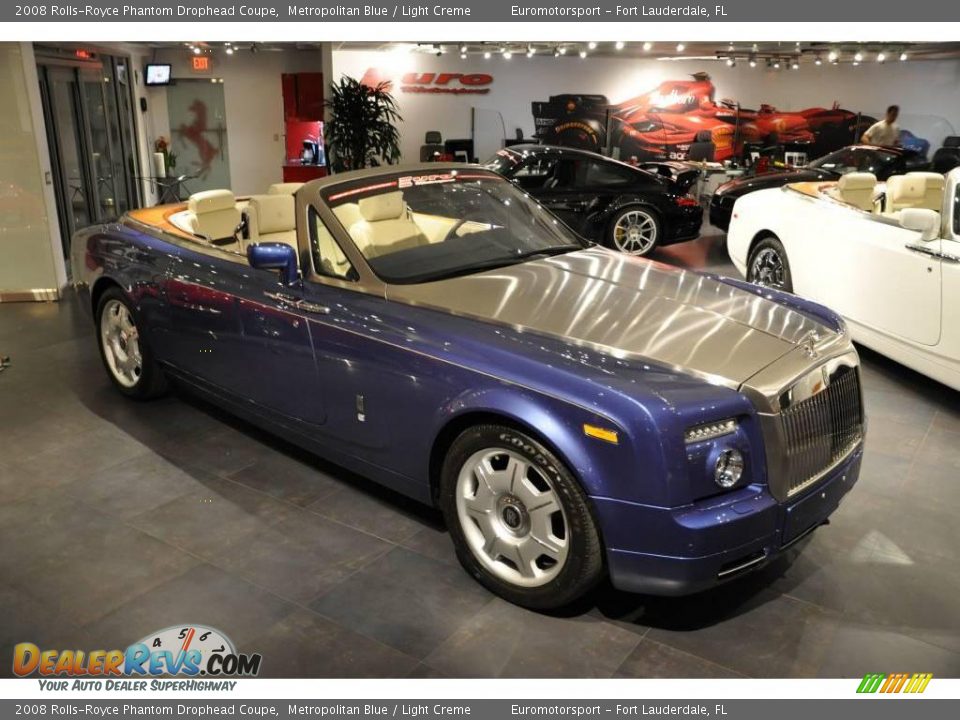 2008 Rolls-Royce Phantom Drophead Coupe Metropolitan Blue / Light Creme Photo #11