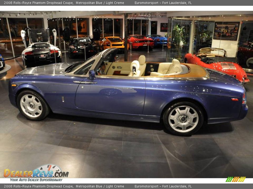 2008 Rolls-Royce Phantom Drophead Coupe Metropolitan Blue / Light Creme Photo #16